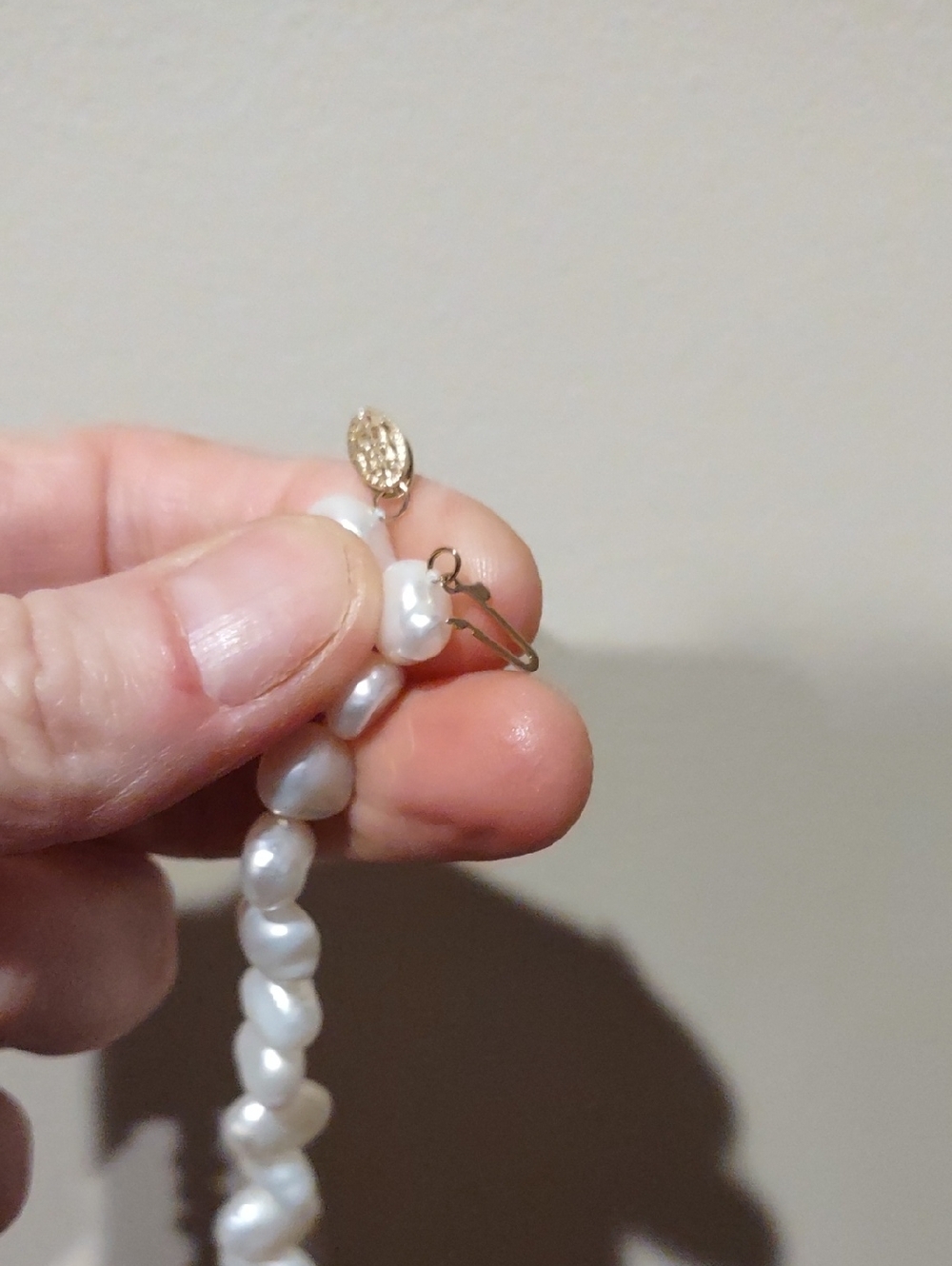Freshwater Pearl Necklace And Bracelet Set Individually Knotted Nwt White - Picture 3 of 12